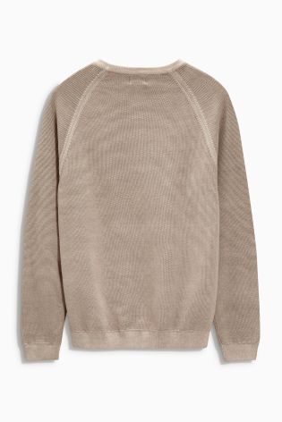 Washed Crew Neck Top